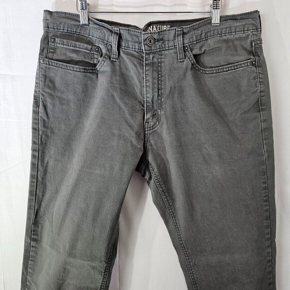 Signature by Levi's Jeans Mens Tag 36x32 Act 36x30 Regular Taper Denim Stretch - Picture 3 of 12